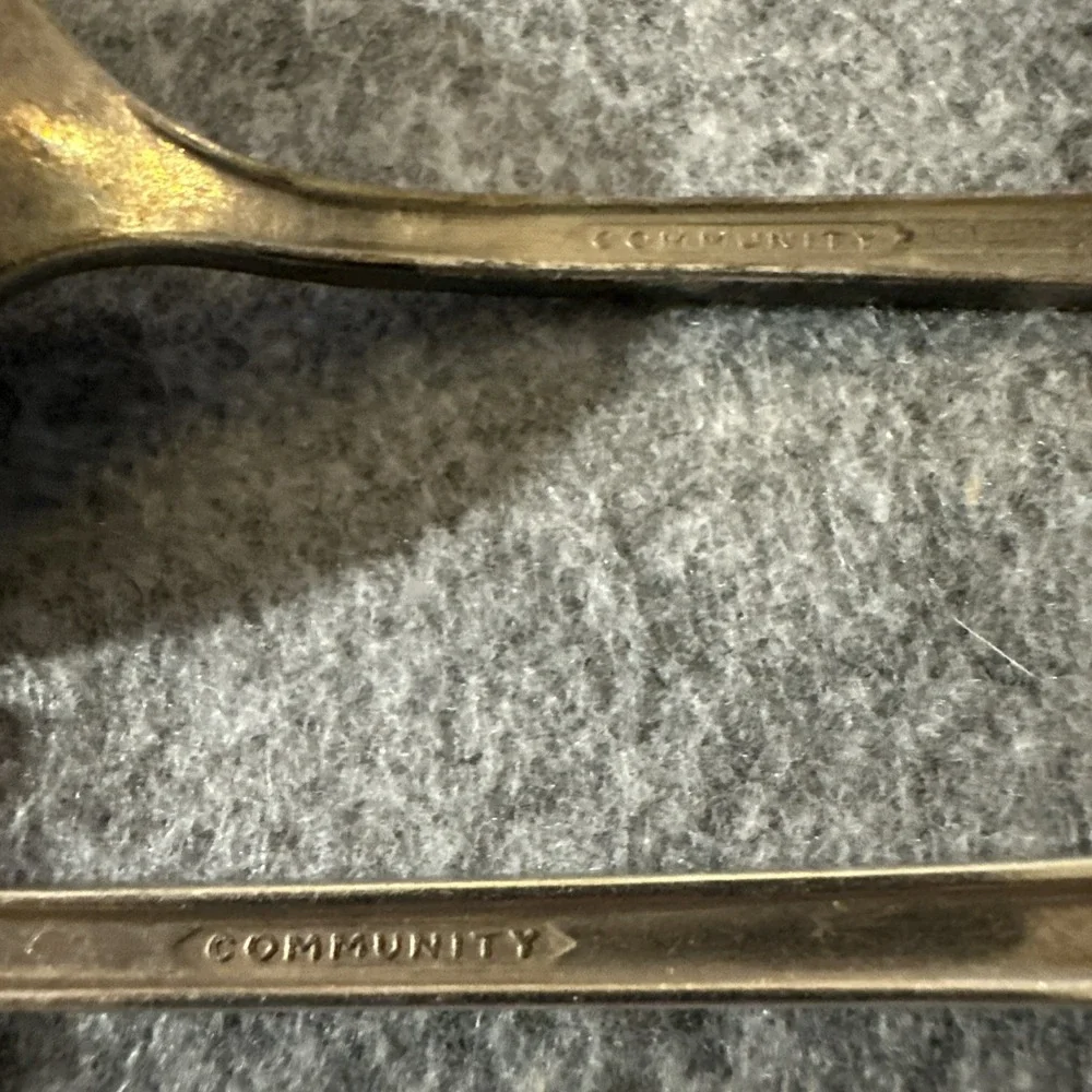 Oneida Community Evening Star Silver Plated 2 Forks 1 Soup Spoon Vintage